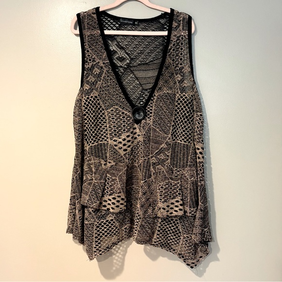 y2k gothic open weave vintage Asymmetrical Tank dress - Picture 1 of 6